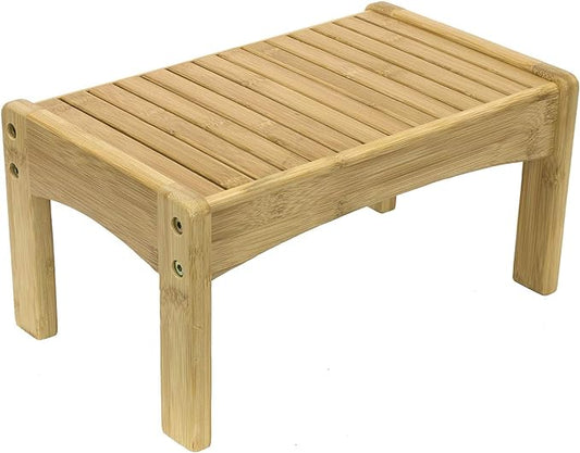 Sorbus Small Bamboo Step Stool - Wooden Foot Rest Stool & Potty Training Stool for Kids Toddlers