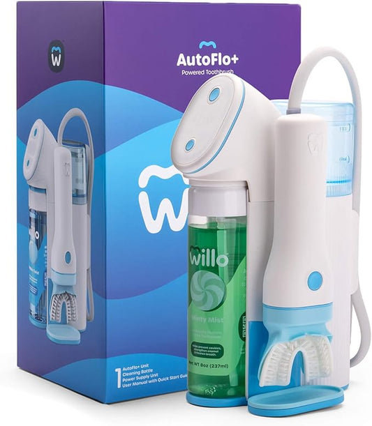 Willo Fully Automatic Kids U-Shaped Electric Toothbrush - 2 Brushing Timers, Deep-Cleans, Consistent Results, Eliminates Brushing Mistakes - Minty Mist (Large - Kids Ages 12+ Years)