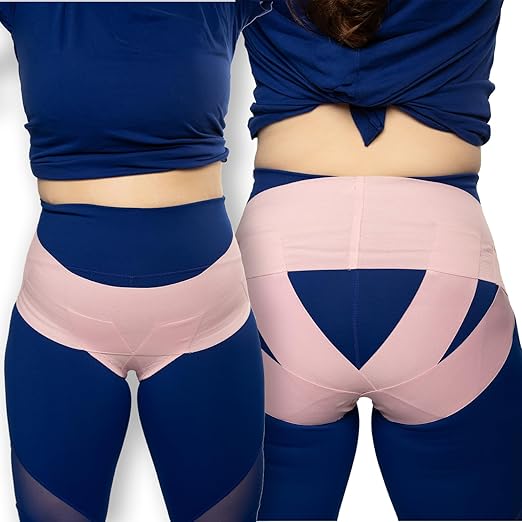 Patented Women’s Pelvic Floor Orthotic Support Belt ― Uterus Pain Relief Girdle for Dropped Bladder, Vulvar Varicosities, Postpartum Recovery, SPD | High Waist - Pink (XL)