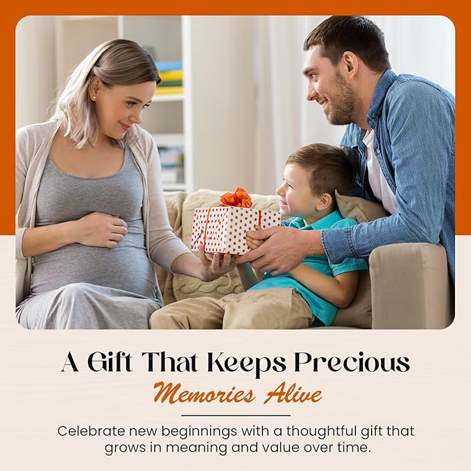 White Ultrasound Sonogram Picture Frame with Milestone Tracker – Elegant Wooden Keepsake for Expecting Parents – Nursery Décor Gift for New Moms – Countdown Tiles Included – 12" x 6" Design