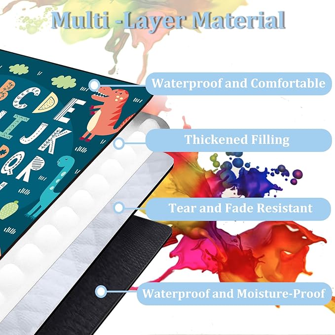 Extra Large Picnic Blanket Waterproof,80"x 80"Foldable Machine Washable Beach Blankets,Outdoor Blanket for 6-8 Adults,Picnic Mat Suitable for Indoor Crawling,Park Beach,Camping,Hiking,Travel( Blue)