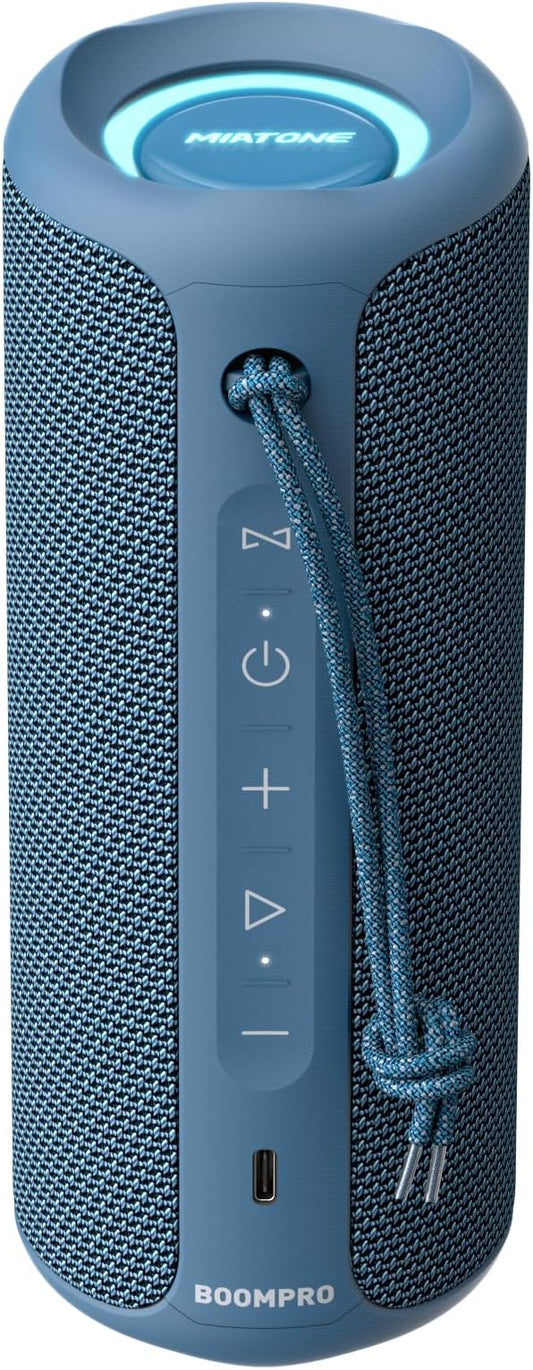 MIATONE Portable Bluetooth Speakers 36W Stereo Sound Bass Boost, 24H Playtime, Bluetooth 5.3 TWS Pairing Father Boy Friend Gifts for him (Blue)