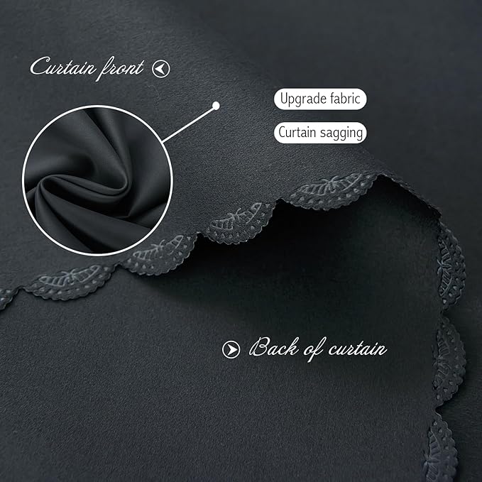 Adhesive Blackout Curtains- Self Stick Shades Window Blinds Curtains No Rod Needed Easy to Hang Curtains, Use for Bedroom, Living Room, Dining Room, Kitchen, Home Office, 47"W X 59"L, Black, 1 Panel