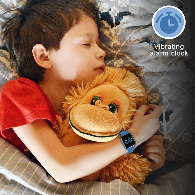 Kids Watches for Girls Boys Digital Sport Watch with Step Counter Pedometer Vibration Alarm Clock, No App Waterproof Fitness Tracker Kids Watch Boys Girls Teens Students Ages 5-16