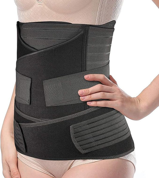 TiRain 3 in 1 Postpartum Belly Support Recovery Belly/Waist/Pelvis Belt C Section Postpartum Belly Wrap Band Corset waist trainer