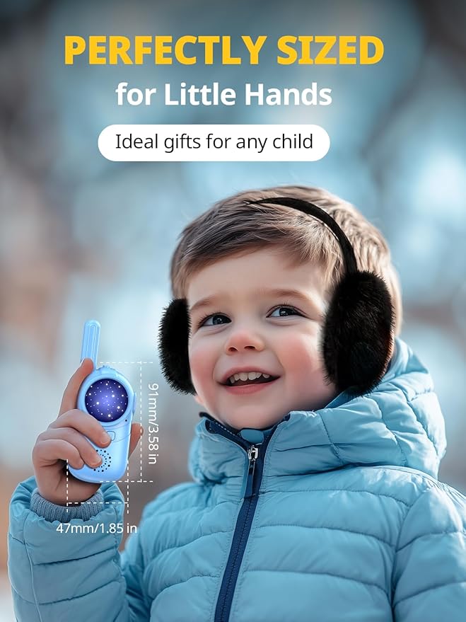 Walkie Talkies for Kids Rechargeable, 3 4 5 Year Old Boy Girl Gifts, 2 Pack Birthday Gifts for 3 4 5 6 7 8 Year Old Boys, Toddler Toys for Indoor Outdoor Games