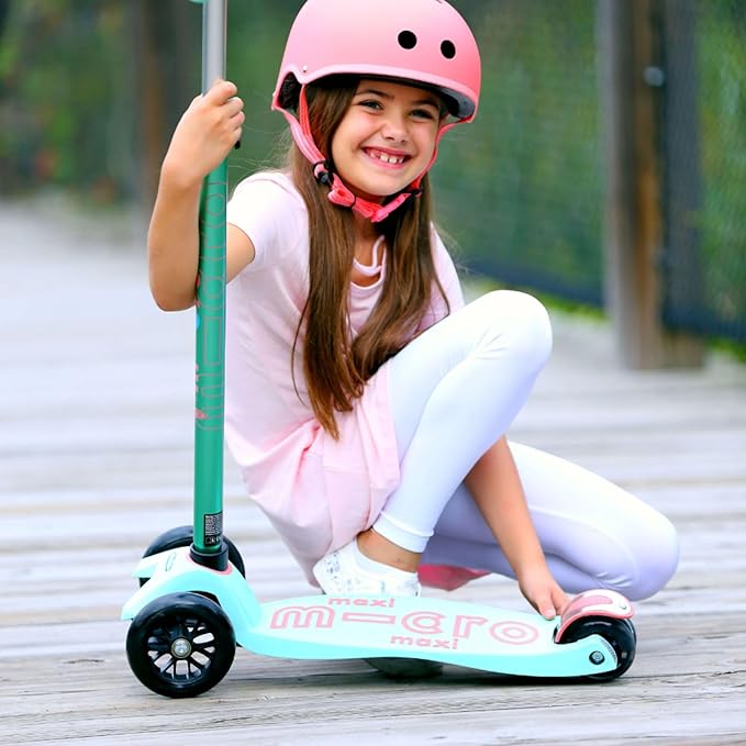 Micro Kickboard - Maxi Deluxe LED - Three Wheeled, Lean-to-Steer Swiss-Designed Micro Scooter for Kids with Motion-Activated Light-Up Wheels for Ages 5-12 …
