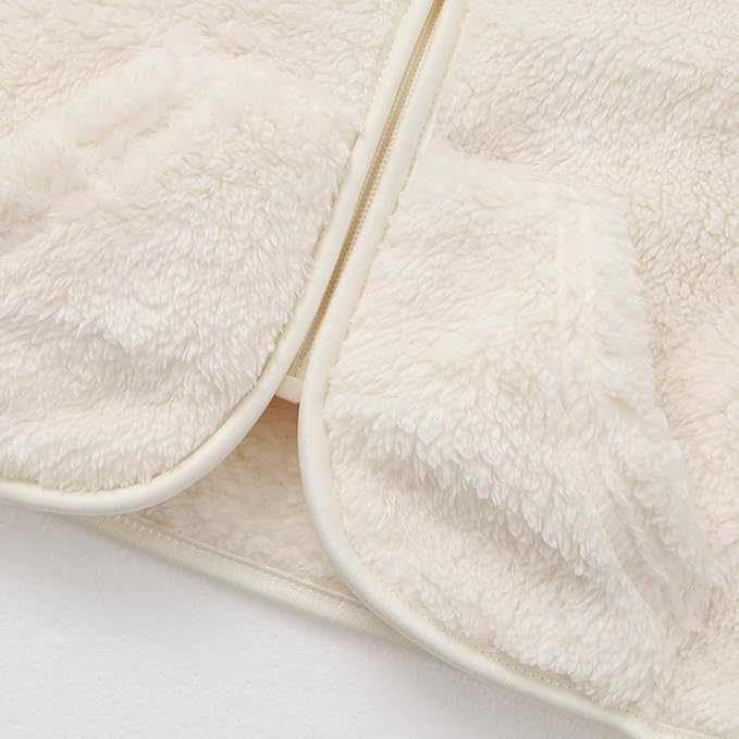 Baby Boys Girls Fleece Vest Zip Up Cute Bear Jackets Fuzzy Fall Winter Warm Clothes Newborn Outwear for Toddler Infant