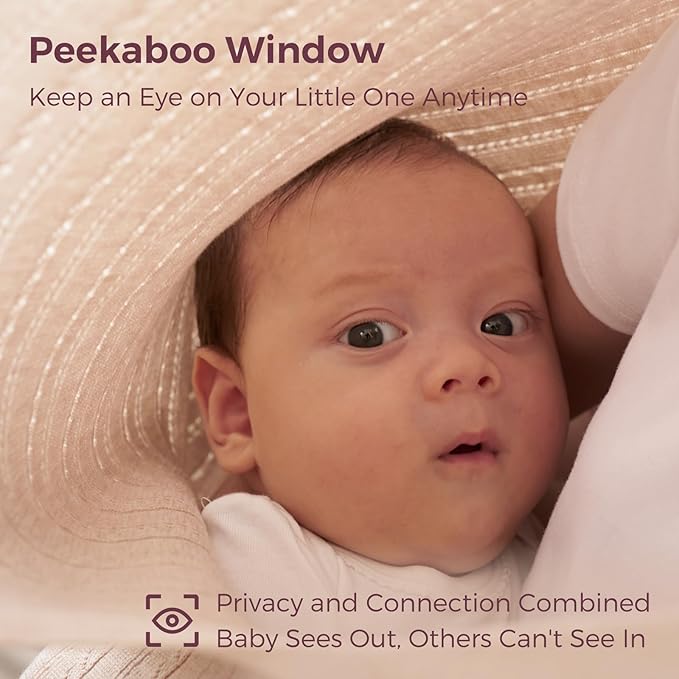 Momcozy Ultra-Light Nursing Cover for Breastfeeding, Soft Breathable Tencel™ Lyocell Fabric, Multi-Use Feeding Shawl, Newborn Essentials Must Haves(Shallow Brown, Plus)