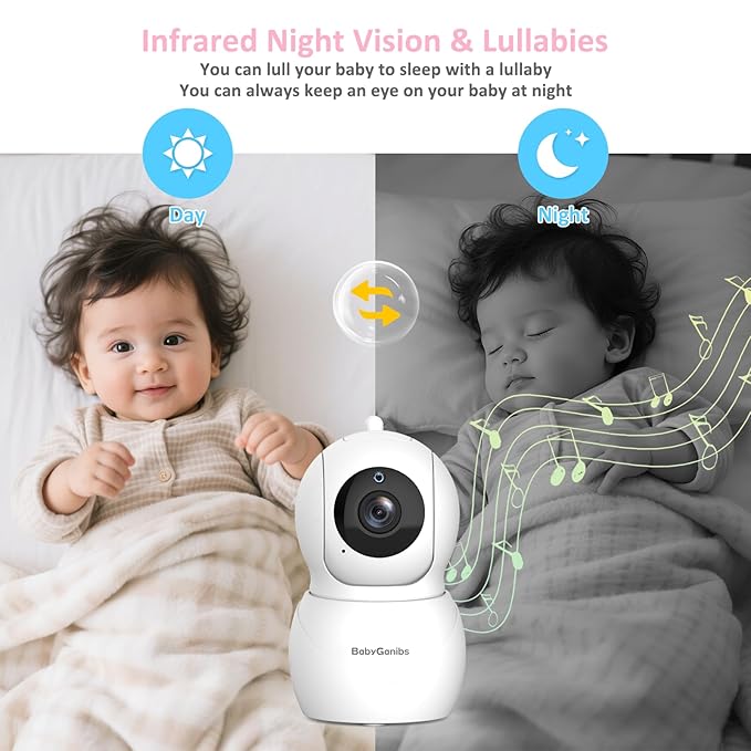 6" Big Screen Baby Monitor with Camera and Audio, 1000ft Long Range No WiFi, 2-Way Talk, 8 Lullabies, ECO Mode, Infrared Night Vision, 150 Languages, Baby Shower,Baby Register Gift