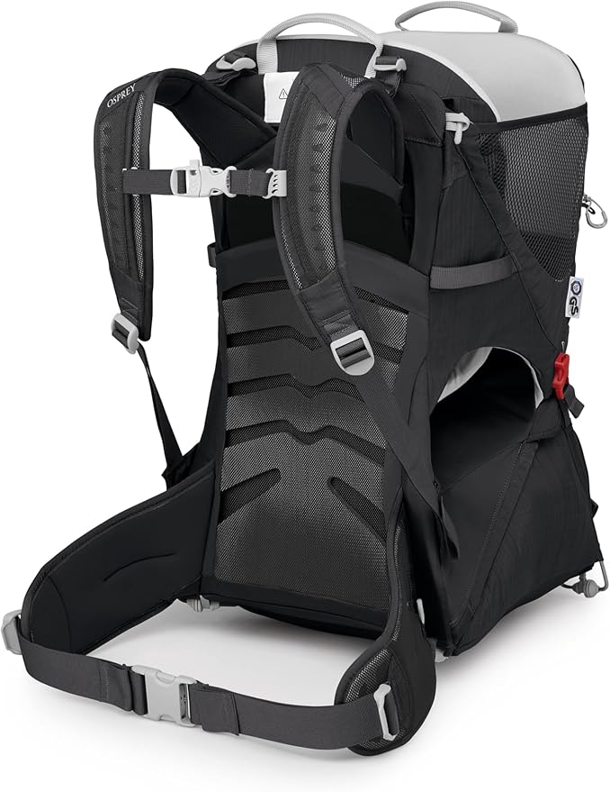 Osprey Poco SLT Lightweight Child Carrier Backpack - Slimmed-Down Hiking Carrier for Toddlers with Safety Harness, Sunshade, and Ventilated Backpanel - Lightweight Travel-Friendly Option