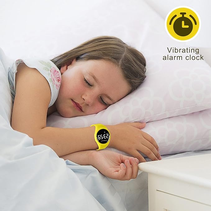 Kids Watches for Girls Boys Digital Sport Watch with Step Counter Pedometer Vibration Alarm Clock, No App Waterproof Fitness Tracker Kids Watch Boys Girls Teens Students Ages 5-16