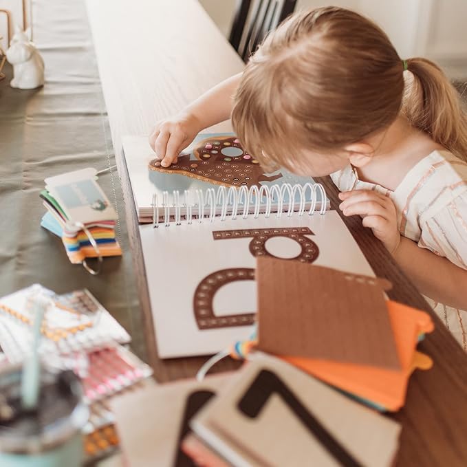 Cupkin Mosaic Sticker Art Kits for Kids and Adults, ABC Mosaics Art Craft Kit for Boys and Girls, 52 Page Sticker by Number Mosaic Kit with 3,000+ Jewel + Foam Stickers, Kids Coloring Book