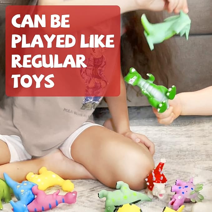 Hely Cancy Dinosaur Bath Toys - No Hole Bath Toys for Kids,Baby Bath Toys for Shower Water Pool Toys