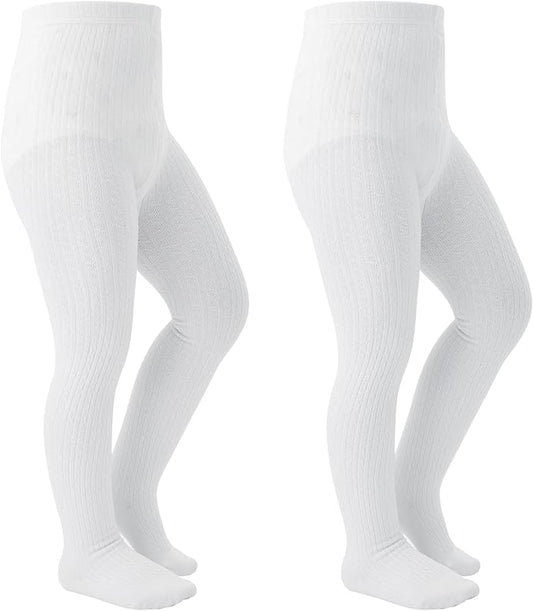 Girls Tights Seamless Toddler Stockings Tights Soft Cotton Cable Knit Baby Girl Tights Leggings 4-12 Years
