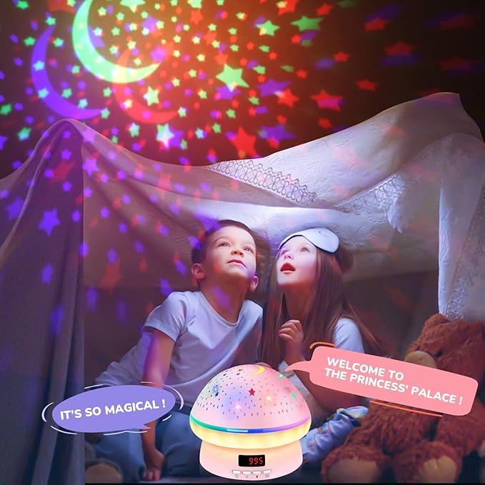 MINGKIDS Toys for 3-8 Year Old Girls Boys,Star Night Light Projector with Hard Projection Cover, Timer&Rotation,2-9 Year Olds Kids Chritsmas Birthday Gifts for 4 5 6 Year Old,Girls Room Decor