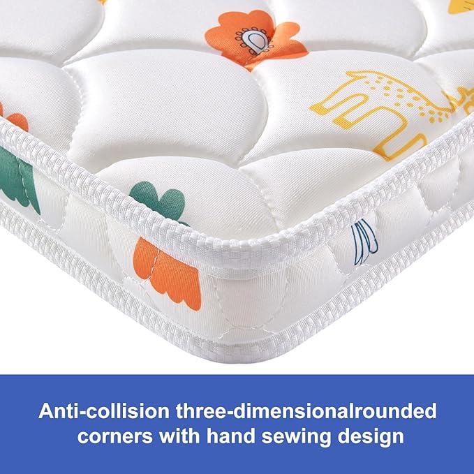 VIVIDVIBEBEARPAS Baby Bassinet Mattress 47 x 23.6 inches- Firm Support and Comfort Premium Foam,Noiseless and Odorless,Hypoallergenic Small Crib Mattress, Fits Moses Basket