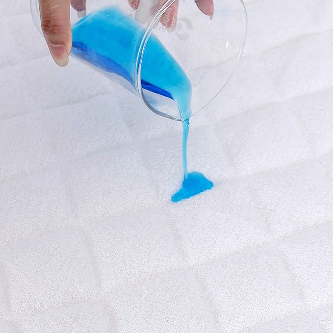 Waterproof Quilted Crib Mattress Encasement, Zippered Crib Mattress Protector, Breathable and Absorbent, Viscose 6 Sides Fully Encased Cover