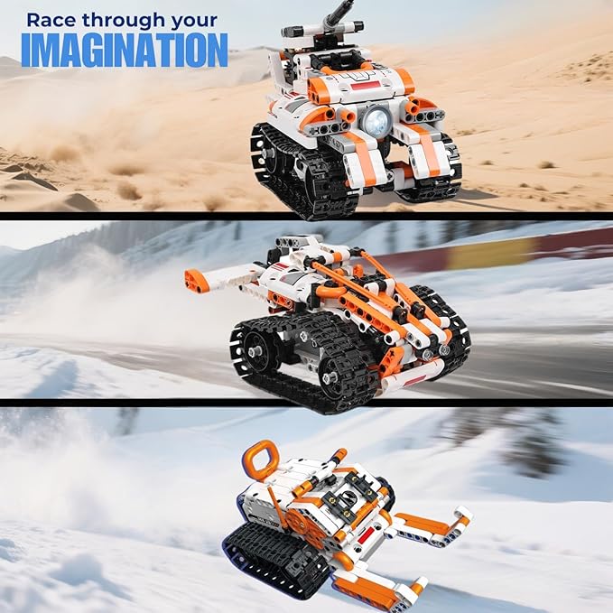 STEM Robotics Kit for Kids Ages 8-12 8-14+, 5-in-1 Remote/APP Control Coding Robot, Educational Engineering Building Toys with Programming, Science Projects Great Gift for Boys & Teens