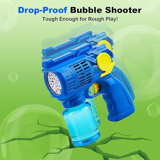 TOY Life 3 Pack Bubble Guns for Kids, Automatic Bubble Blower, Leakproof & Lightweight, Outdoor Summer Toys for Beach Travel, Easter Basket Stuffer, Party Favor, Birthday Gift for Toddlers Boys Girls