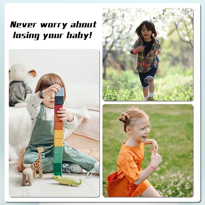 Kids Bracelet Compatible with AirTag, GPS Kid Tracker Holder Braided Wristband for Apple Air Tag, 2022 Upgraded Nylon Adjustable Anti Lost Airtag Watch Band for Kids Children Elders (blue)