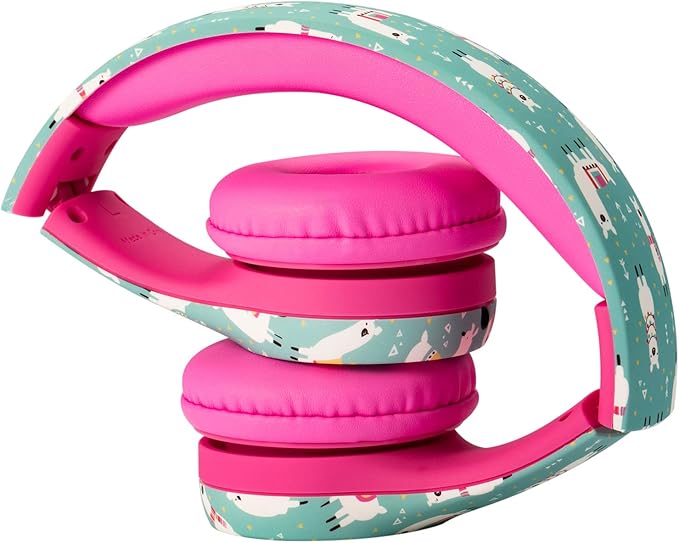 Snug Play+ Kids Headphones – Volume Limited 93dB for Safe Listening – Foldable, Durable Headphones for Toddlers, Boys & Girls – Tangle-Free Cord – Ideal for Travel, School, Tablets - Llamas