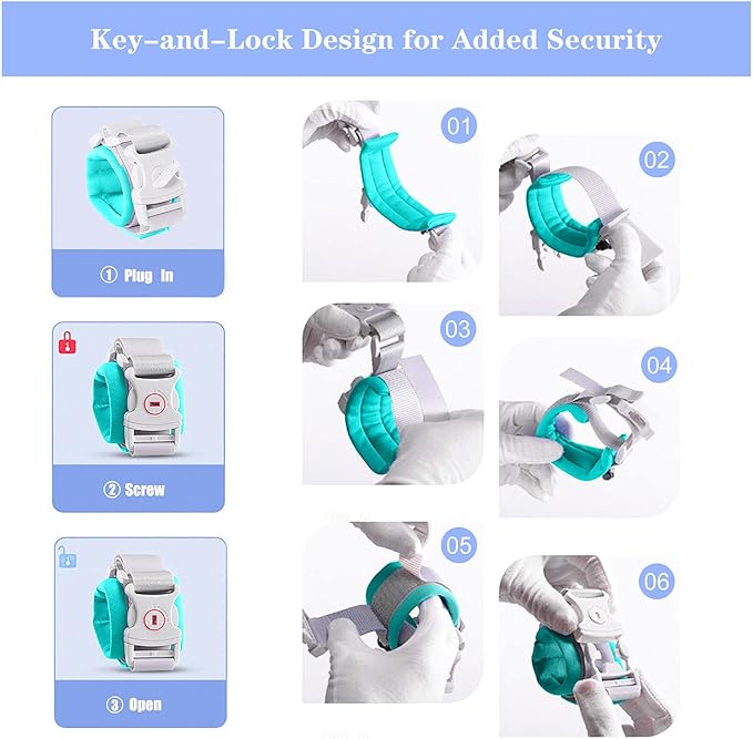 Toddler Leash for Walking, Toddler Safety Harnesses Leashes, Safety Harness with Lock for Kids, Anti Lost Wrist Link for Toddlers ，Upgrade with Reflective Tape Liner（6.5ft）for Kids