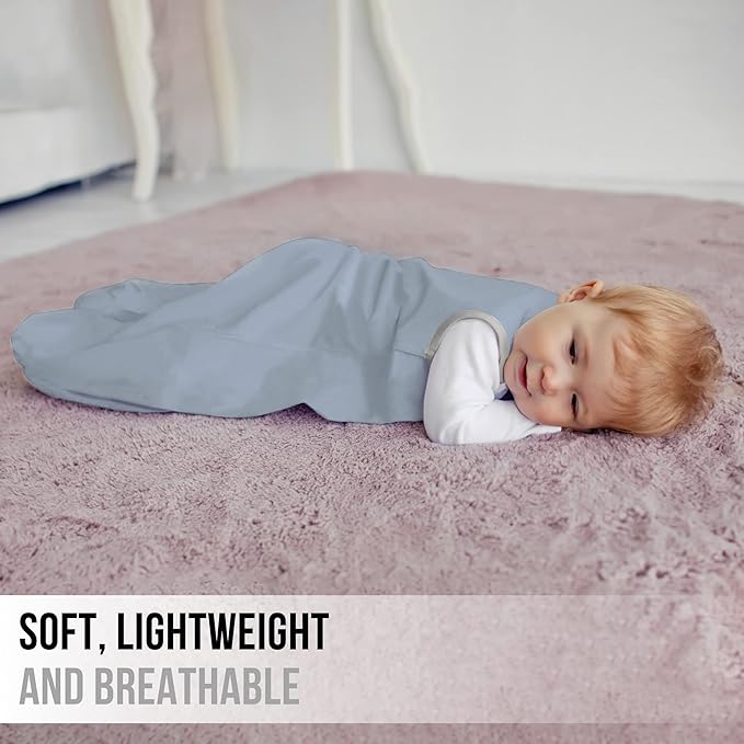 Mama Cheetah Baby Sleep Sack 0.5 TOG, Organic Cotton Baby Wearable Blanket with Two-Way Zipper, Swaddle Transition Baby Sleeping Bag for Newborn Infant Toddler Boy Girl, 0-6 Months