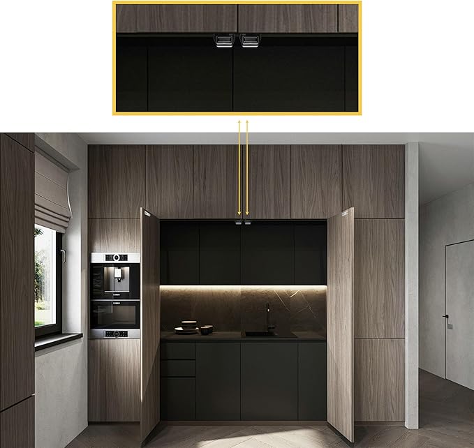 Heavy Duty Push to Open Door Latch,20 Pack Black Magnetic Push Latches, Hidden Push Touch Latch Hardware for Push to Open Cabinet,Magnetic Door Catch for Cabinet Drawer Wardrobe Kitchen Door