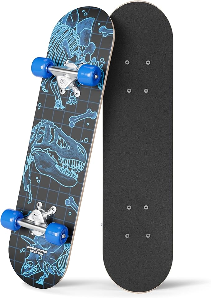 24 inch Rude Boyz Mini Cruiser Skateboard - Aluminium Trucks - Kids Skateboard Ages 5-8 Beginner - Skateboards for Kids