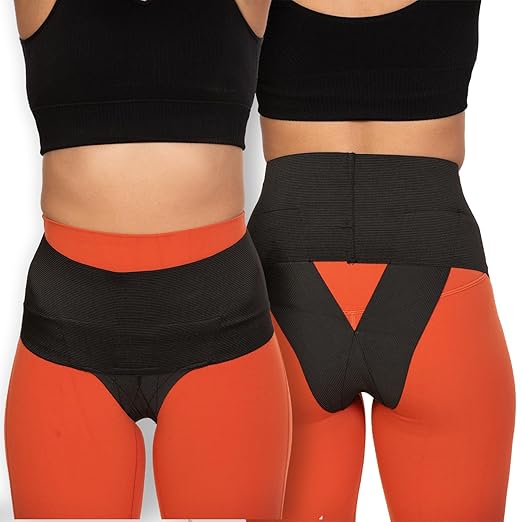 Women’s Pelvic Orthotic Support Belt ― Uterus Girdle for Prolapsed Bladder | Vulvar Varicosities | Postpartum Recovery | Dysfunction Pain Relief - High Waist (Black - Small)