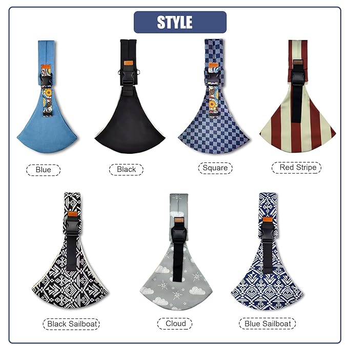 Baby Sling Carrier,Baby Sling,Toddler Carrier,Adjustable and Non-Slip Hip Seat Carriers Carrying 10-30 lbs(Blue Sailboat)