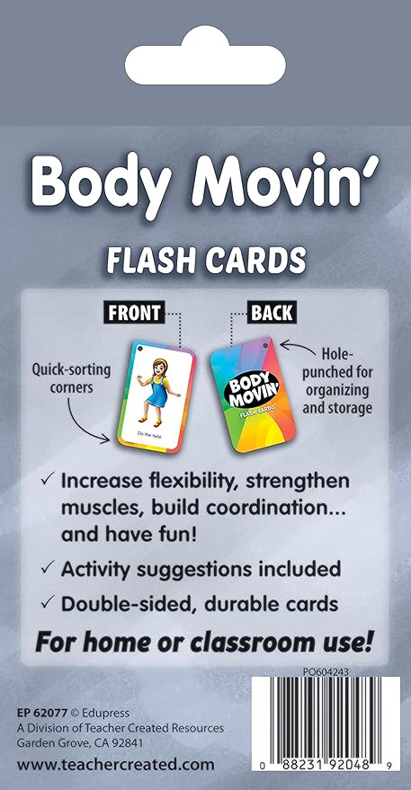 Teacher Created Resources Body Movin' Flash Cards (EP62077)
