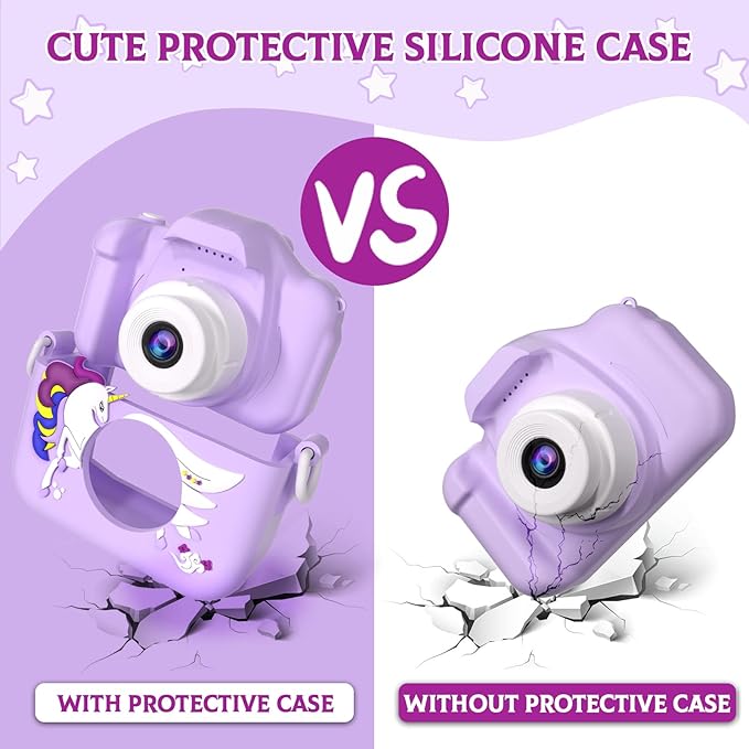 Kids Camera Toys for 3 4 5 6 7 8 9 10 11 12 Years Old Boys/Girls, Kids Digital Camera for Toddler with Video, Birthday Festival for Kids, Selfie Camera for Child, 32GB TF Card