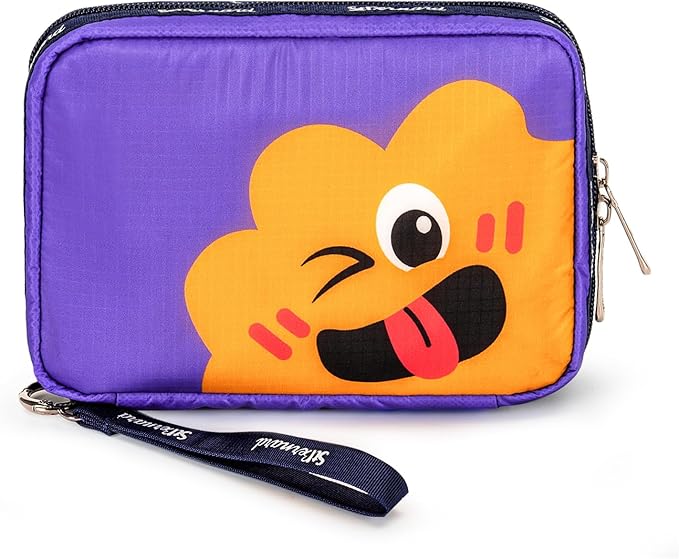 StBernard Small First Aid Kit for Kids and Adults, Medical Kit with Digital Thermometer for Home, Travel, Hiking, Backpack, 6.3x4.33x1.97in, Purple