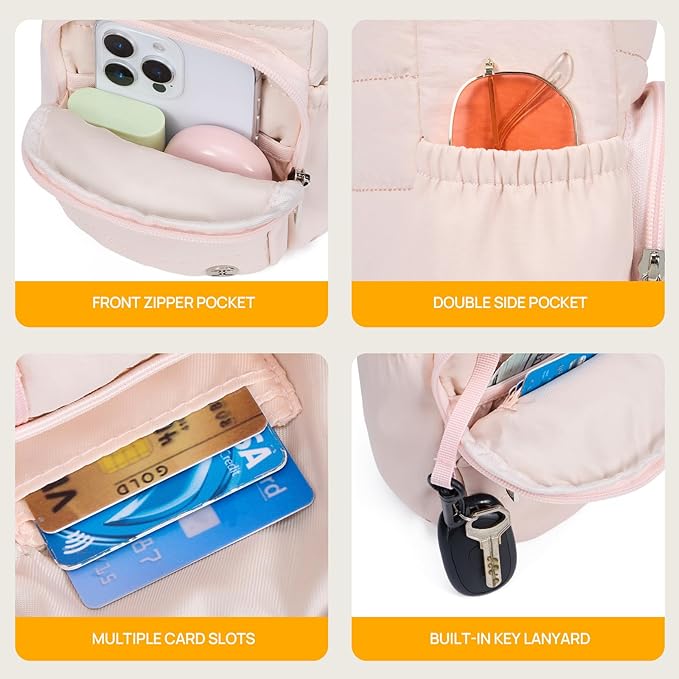 Telena Water Bottle Holder with Strap RFID Crossbody Bags for Women for Walking, Hiking, Cycling