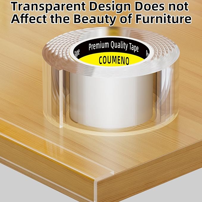 Clear Edge Protector,Safe Corner Protector, Anti-Sharp Edge Protector, for Furniture, Drawers, Tables, Cabinets 0.8inX16.4FT