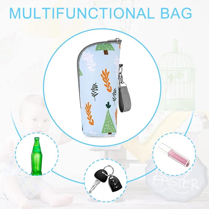 Accmor Baby Bottle Tote Bags, Insulated Breastmilk Cooler Bag, Nursing Bottle Warmer Bag for Nursing Mom Daycare Travel