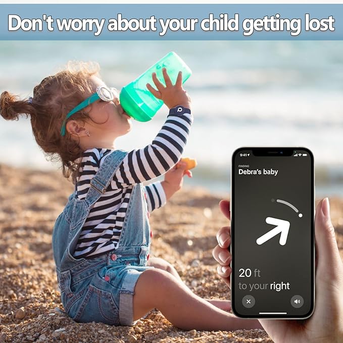 Waterproof Bracelet for AirTag Kids, Personalized Initial Letter Hidden Holder Compatible with Air Tag, Silicone Case for Airtag Adjustable Anti-Lost GPS Tracker for Toddler Child Elder, Q