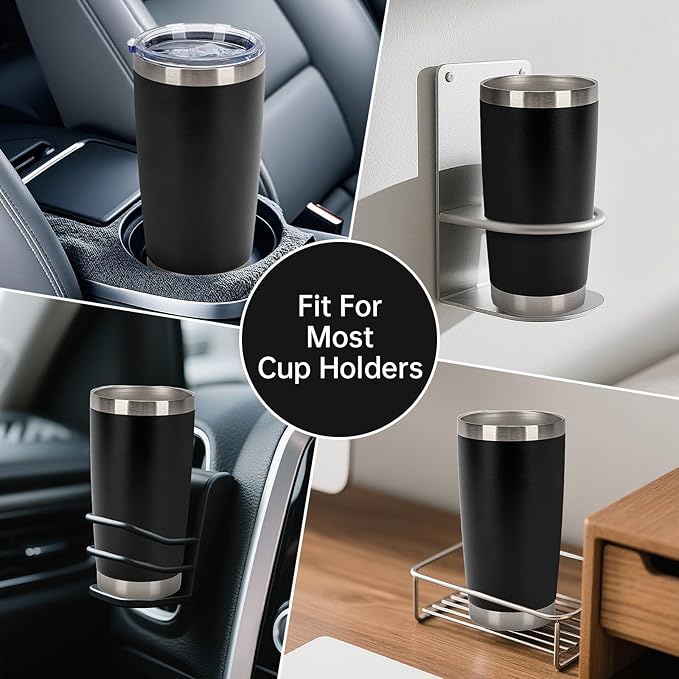 IEOVIEE 32 Pack 20oz Stainless Steel Bulk Tumblers with Lids and Straws Double Wall Insulated Travel Mug Durable Powder Coated Tumbler Bulk Cup for Cold and Hot Drinks(Black)