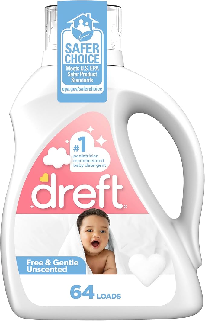 Dreft Liquid Laundry Baby Detergent Unscented 92 fl oz 64 loads