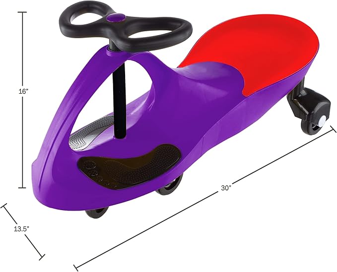 Wiggle Car Ride On Toy – No Batteries, Gears or Pedals – Twist, Swivel, Go – Outdoor Ride Ons for Kids 3 Years and Up by Lil’ Rider (Purple)