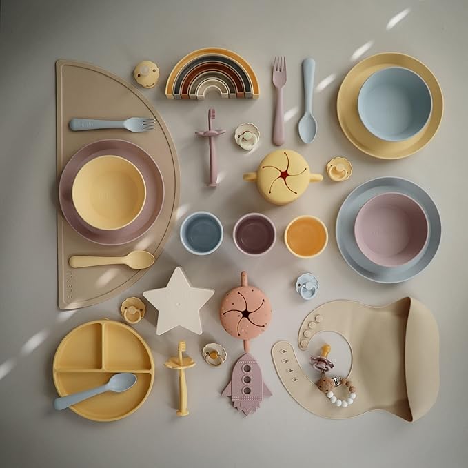 mushie Dinnerware Cups For Kids | Made in Denmark, Set of 2 (Soft Lilac)