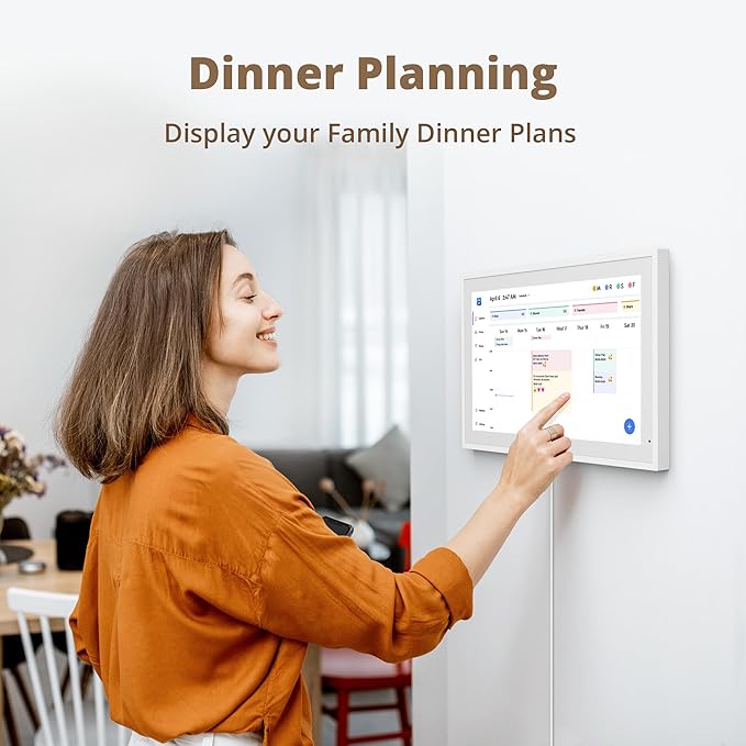 Dragon Touch 21.5" Digital Calendar Chore Chart – 1080P Full HD Interactive Touchscreen, Smart Family Planner, Hearth Display Digital Calendar Wall & Desk Mountable for Seamless Scheduling