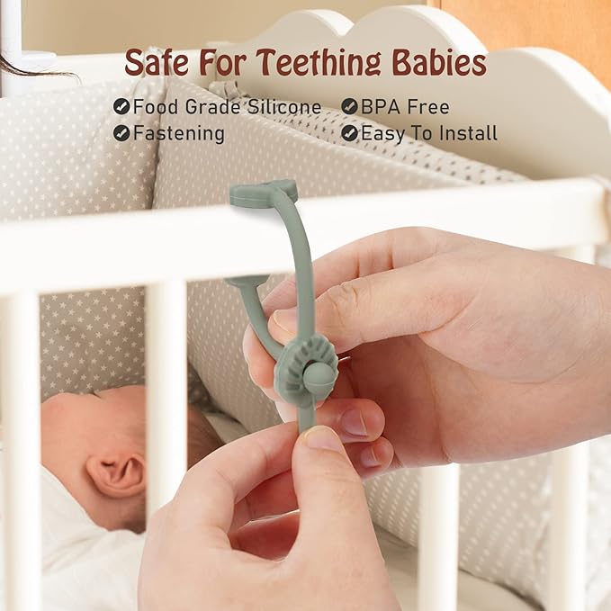 Toy Safety Straps,Silicone Pacifier Clips, Adjustable Stretchable Sippy Cup Straps for Strollers, High Chair, Cribs, Hanging Baskets, Car Seat, Shopping Trolley, 4 Pack, BPA Free