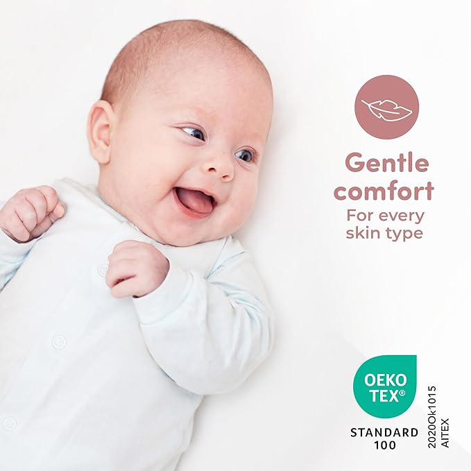 Sweety Fox 2-Pack Cotton Jersey Crib Sheets – Soft Fitted Sheets for Boys and Girls, Mini Crib Sheets, Toddler Bed Sheets (White/Pink)