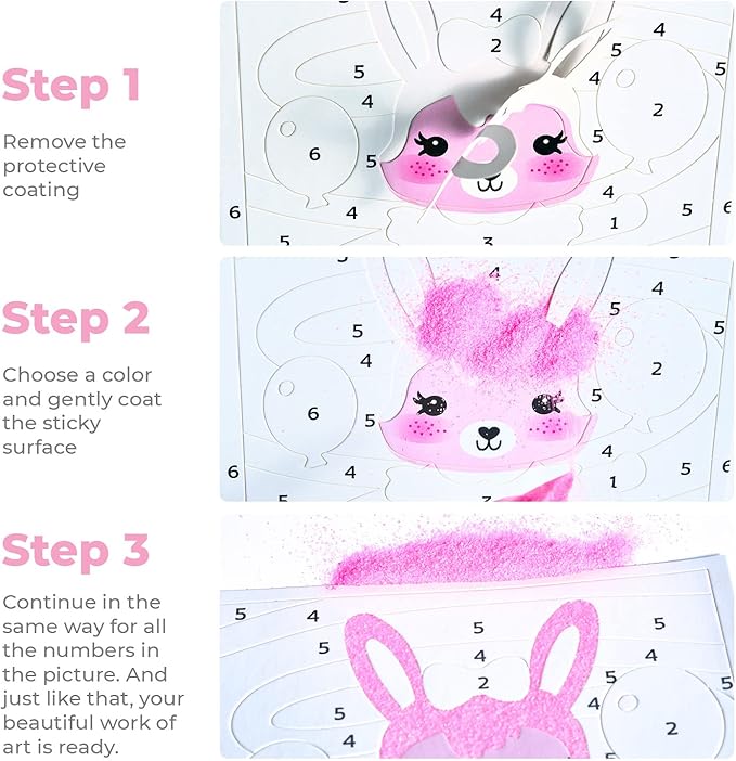 Sand Art Pictures Craft Sand - Сolor Sand Painting - Color Splash Sand Art Pictures Kids - Sticker Art Sheets Peel and Stick – Colored Sand Art Kit