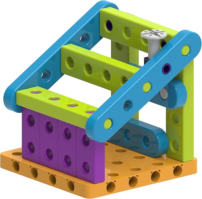 Thames & Kosmos Kids First: Intro to Tools & Building STEM Experiment Kit for Ages 3+ | Build 6 Models, Learn Basic Mechanical Engineering Principles | Make Your Own Workbench with Durable Parts