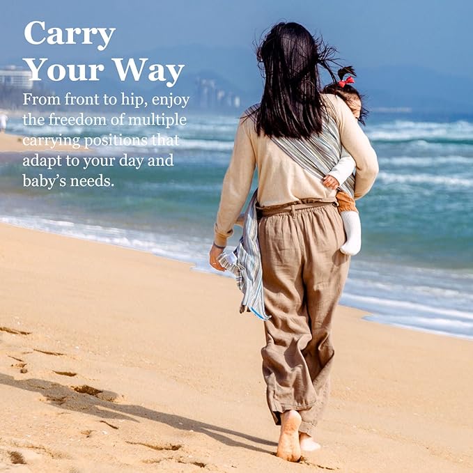 Ring Sling Baby Carrier, Soft Cotton Baby Sling Carrier Newborn to Toddler, Baby Wrap Carrier for Plus Size Parents, Perfect Shower Gift, Sweet Desserts