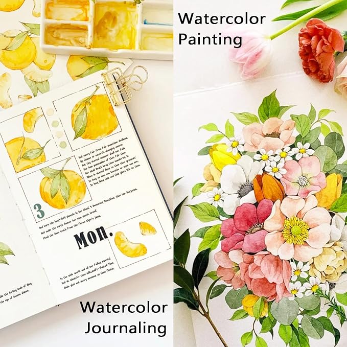 Shuttle Art Watercolor Paint Set, 36 Colors Watercolor Paint in Tubes (12ml Each) with 3 Brushes, Rich Pigment, Easy to Blend, Perfect for Kids, Artists, Beginners, Students